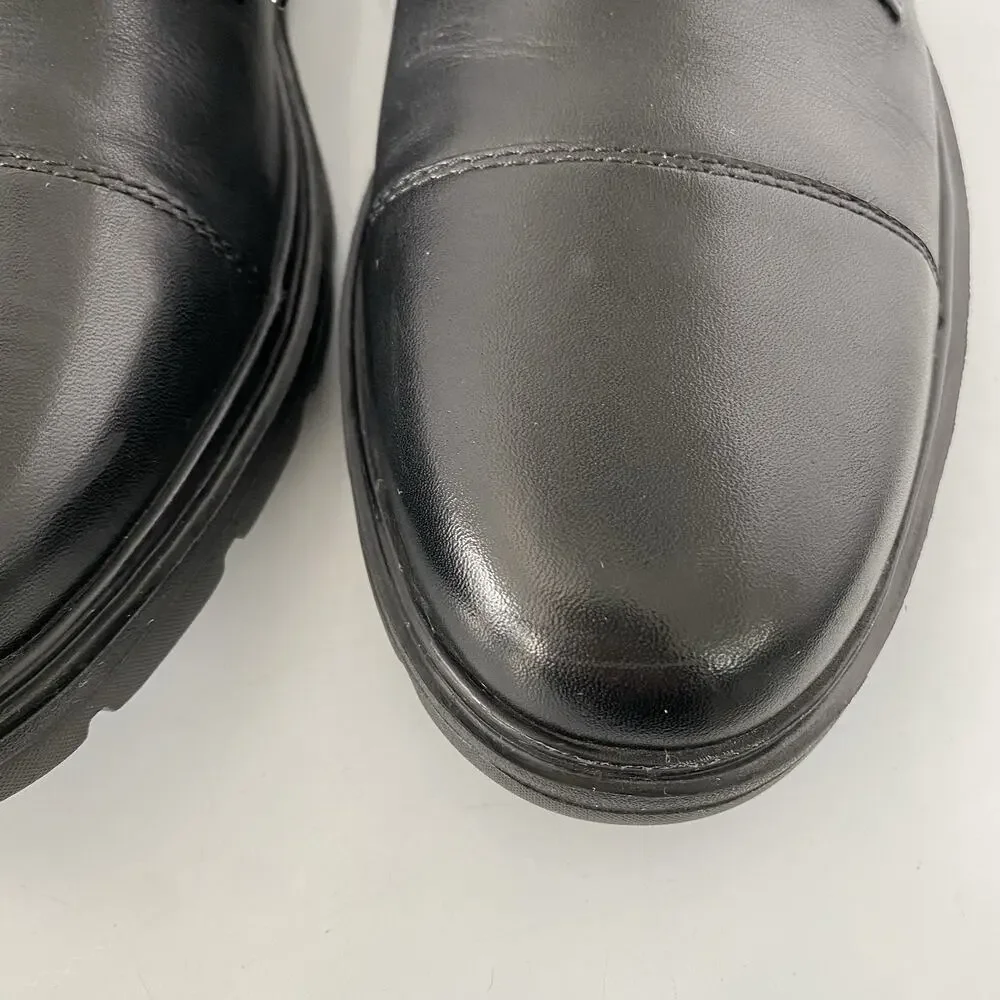 Mens Bostonian Black Leather Waterproof Shoes Size 9.5 Office Work Lightweight‎